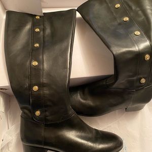 Nine West-  Leather Wide Calf boots size 11